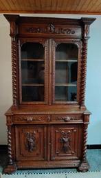 Antieke vitrinekast, Huis en Inrichting, Kasten | Boekenkasten, Ophalen, Gebruikt, 100 tot 150 cm, 200 cm of meer