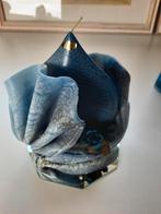 Grote blauwe sierkaars op spiegel, Ophalen of Verzenden, Nieuw, Kaars