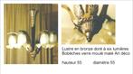 Lustre Bronze avec bobèches, Ophalen, Brons