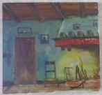 HENRI JOSEPH PAUWELS / INTERIEUR / OLIEVERF DOEK / 65x70cm, Antiek en Kunst, Kunst | Schilderijen | Klassiek, Ophalen of Verzenden