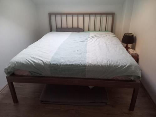 Tweepersoons bed (breedte 1.60m), Huis en Inrichting, Slaapkamer | Bedden, Zo goed als nieuw, Eenpersoons, Metaal, Ophalen