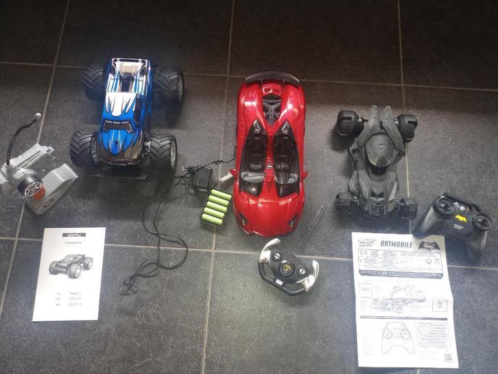 3 TELEGELEIDE AUTO's: Lamborghini, Batmobile, Stormbuster, Kinderen en Baby's, Speelgoed |Speelgoedvoertuigen, Gebruikt, Ophalen of Verzenden