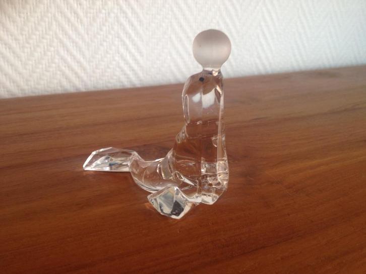 kristallen of glazen zeehond / zeeleeuw met bal, Antiek en Kunst, Antiek | Glaswerk en Kristal, Ophalen of Verzenden