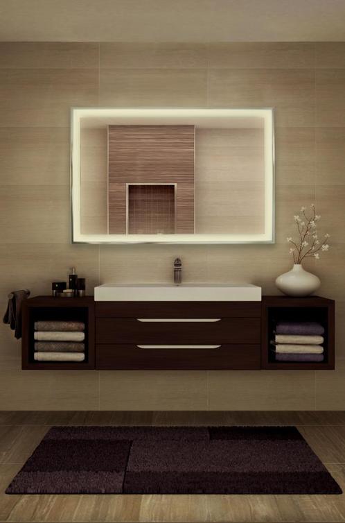 Spiegel infrarood verwarming met led verlichting, Maison & Meubles, Salle de bain | Meubles de Salle de bain, Neuf, Autres types