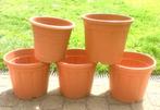 Lot de 5 pots PVC pour plantes 20 L, Jardin & Terrasse, Pots de fleurs, Synthétique, 25 à 40 cm, Intérieur, Rond