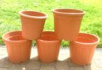 Lot de 5 pots PVC pour plantes 20 L, Synthétique, 25 à 40 cm, Intérieur, Rond