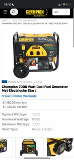 Champion 7000watt stroomgroep dual fuel generator, Doe-het-zelf en Bouw, Ophalen
