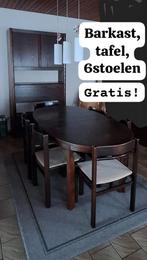 Barkast, tafel, 6stoelen, Ophalen, Gebruikt