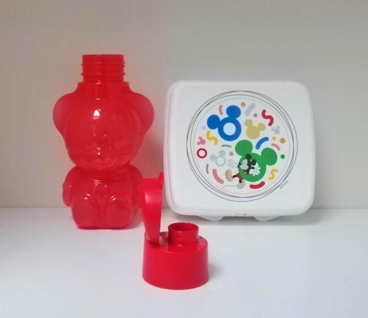 Tupperware™ « Set Déjeuner - Disney - Mickey » rouge, Maison & Meubles, Cuisine| Tupperware, Neuf, Boîte, Bleu, Jaune, Vert, Blanc