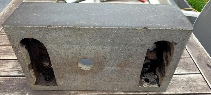 lavabo en pierre, Doe-het-zelf en Bouw, Sanitair, Gebruikt, Wastafel, Steen, Ophalen