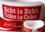 Coca Cola asbak wit Echt is Echt Coke is Coke Drink Coca-Col, Verzamelen, Rookartikelen, Aanstekers en Luciferdoosjes, Nieuw, Ophalen of Verzenden