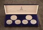 Set zilveren munten Olympische spelen Moskou 1980, Antiek en Kunst, Verzenden, Zilver