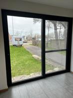 Aluminium schuifraam Reynaers ral 9005 + hor, Doe-het-zelf en Bouw, Glas en Ramen, Ophalen