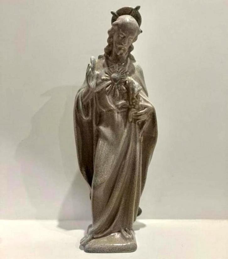 Leo Jungblut 1930 antiek Beeld Christus goede herder 35cm, Antiek en Kunst, Antiek | Religieuze voorwerpen, Ophalen of Verzenden