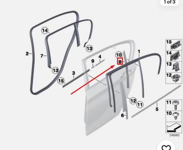 Raamrubbers achter L + R bmw F20  beschikbaar voor biedingen