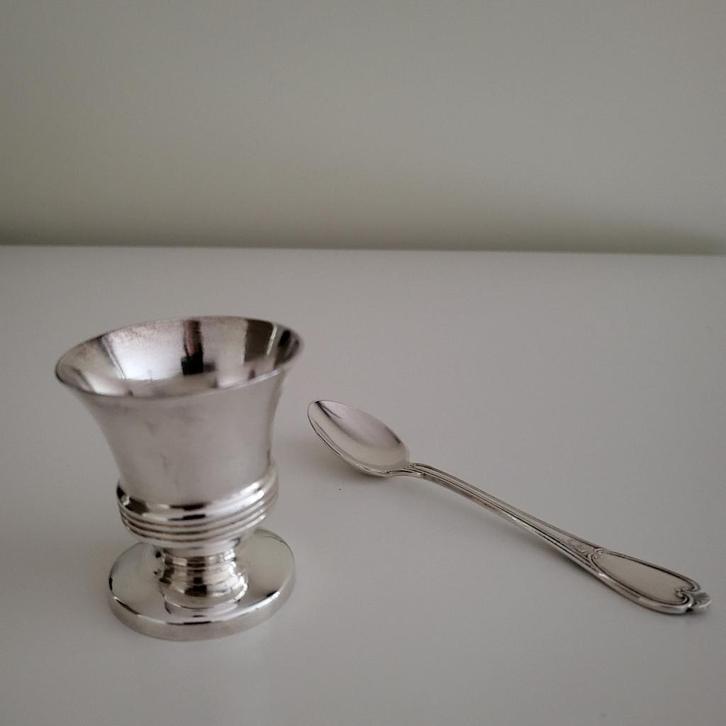 Verre à liqueur ancien + cuillère à café, Antiquités & Art, Antiquités | Couverts, Enlèvement ou Envoi