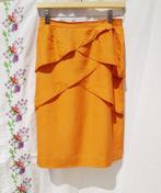 Jupe orange 🍊vintage SOIE 🍊( Guy Laroche,  France), Oranje, Ophalen of Verzenden, Knielengte, Gedragen