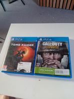 Shadow of the Tomb Raider en Call of Dutty ww2 (PS4), Games en Spelcomputers, 1 speler, Ophalen of Verzenden, Avontuur en Actie