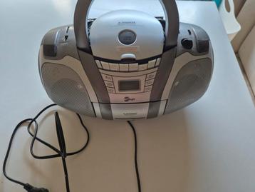 Lecteur de cassettes radio CD portable + lecteur USB et cart, Enlèvement ou Envoi, Comme neuf, Radio
