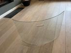 Haardscherm glas gebogen h75 b50 d17, Huis en Inrichting, Haarden, Ophalen