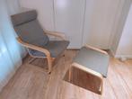 Relaxzetel met voetenbank - Ikea Poang, Huis en Inrichting, Fauteuils, Ophalen, Gebruikt, 75 tot 100 cm, 50 tot 75 cm