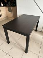 Table salle à manger brun foncé avec rallonge de chez IKEA, Comme neuf, Rectangulaire, 50 à 100 cm, 150 à 200 cm