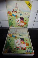 Vintage puzzel jigsaw "heidi en peter" 63 stuks, Ophalen of Verzenden, Meer dan 50 stukjes