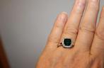 Prachtige groene solitair ring - maat 57- 925 sterling, 18 tot 19, Verzenden, Zo goed als nieuw, Dame