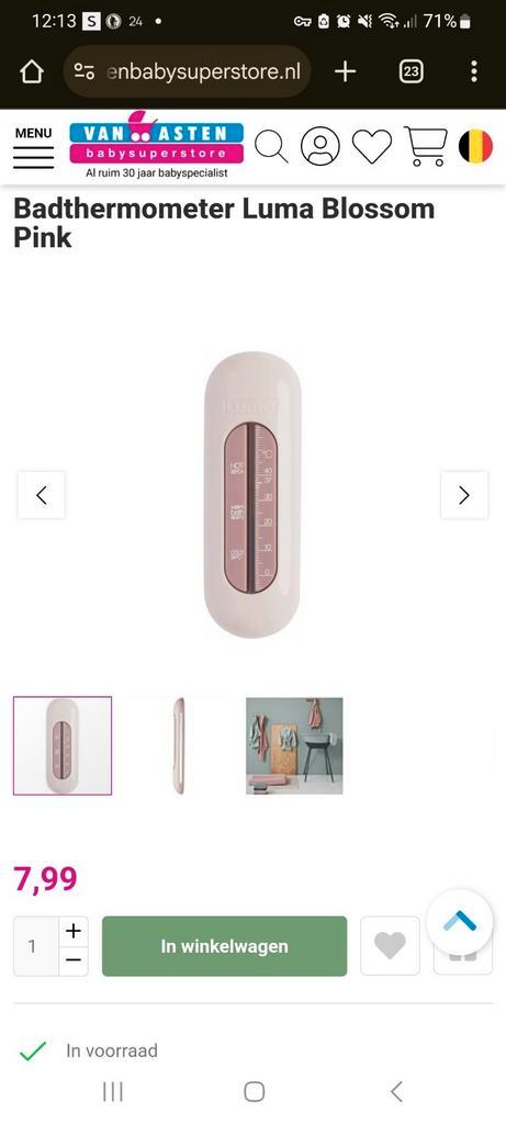 Badthermometer Luma Blossom Pink – Zo goed als nieuw, Kinderen en Baby's, Badjes en Verzorging, Zo goed als nieuw, Ophalen of Verzenden