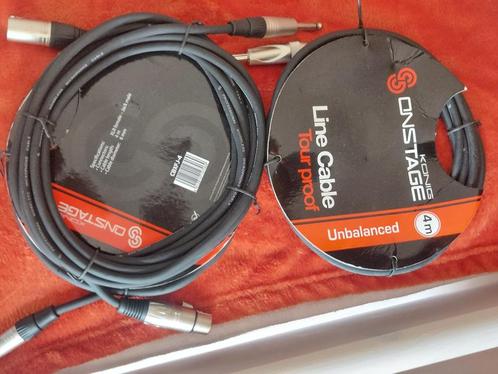 Nieuw: XLR naar Jack kabel 4m – König Onstage –, Muziek en Instrumenten, Kabels en Stekkers, Nieuw, Apparatuur, Ophalen of Verzenden