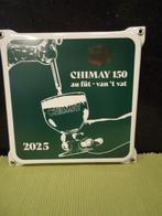 Chimay 150 au fût - van 't vat 2025 emaille bord fr/nl, Ophalen of Verzenden, Nieuw, Reclamebord, Plaat of Schild, Overige merken