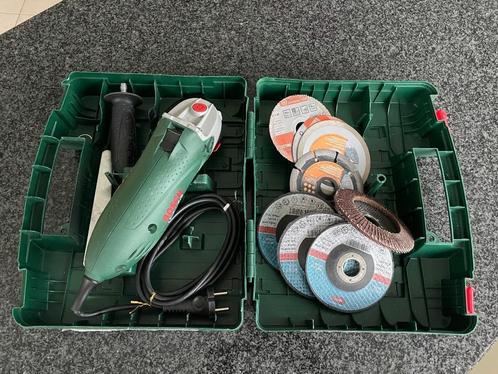 Bosch PWS 720-115 slijpmachine met 8 extra slijpschijven, Doe-het-zelf en Bouw, Gereedschap | Slijpmachines, Zo goed als nieuw