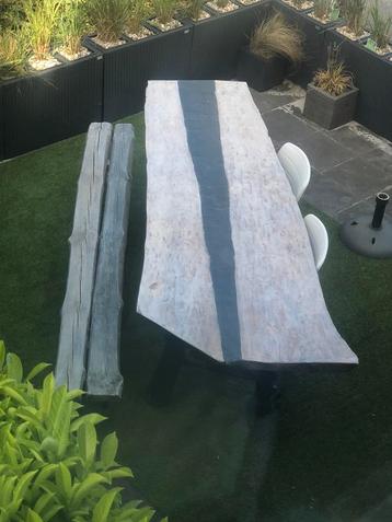 Unieke tuintafel, Tuin en Terras, Ophalen, Gebruikt