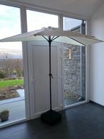 1 ou 2 parasols semi circulaires dia 250cm et un pied, Ophalen, Zo goed als nieuw, 2 tot 3 meter, Stokparasol