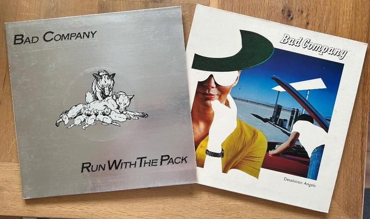 BAD COMPANY - Run with the pack & Desolation angels (2 LPs), Cd's en Dvd's, Vinyl | Rock, Zo goed als nieuw, Poprock, 12 inch