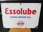 Emaille reclamebord ESSOLUBE 1936 Em. Koekelberg, Verzamelen, Merken en Reclamevoorwerpen, Ophalen of Verzenden, Gebruikt, Reclamebord