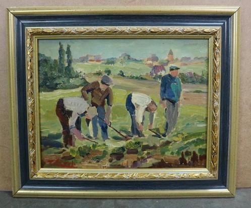 Joseph Tilleux, wieden op het veld, Antiek en Kunst, Kunst | Schilderijen | Klassiek, Ophalen of Verzenden
