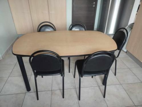 stevige tafel met 6 stoelen, Huis en Inrichting, Tafels | Eettafels, Gebruikt, Ophalen