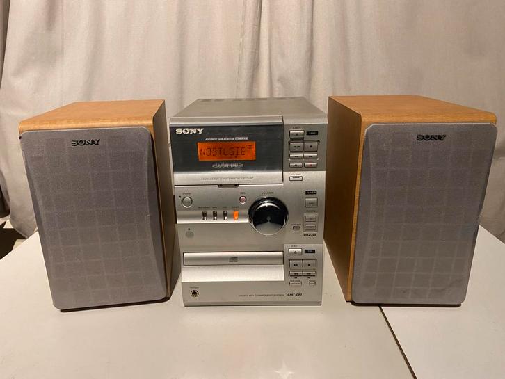 Sony CMT-CP1 micro hifi muzieksysteem cd + cassette + radio, Audio, Tv en Foto, Stereoketens, Zo goed als nieuw, Cassettedeck