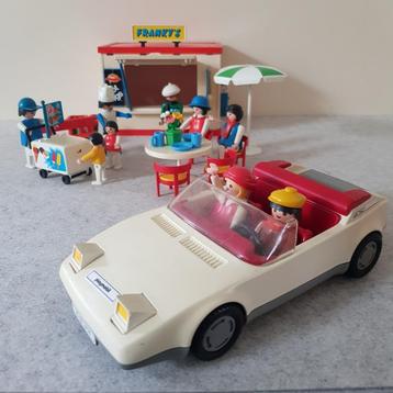 Playmobil Franky’s hotdog kiosk 3146 en cabrio 3758 disponible aux enchères