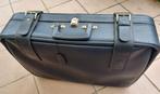 Valise vintage en cuir bleu EPO, 35 à 45 cm, 50 à 60 cm, Enlèvement, Utilisé