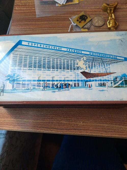 Doos Expo 58 met 33 zilveren lepeltjes en 16 vorkjes, Antiek en Kunst, Antiek | Bestek, Ophalen of Verzenden