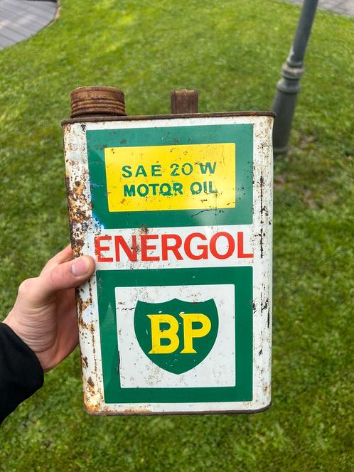 Bidon d’huile Olieblik olie blik oil van Bp energol vintage, Verzamelen, Merken en Reclamevoorwerpen, Ophalen of Verzenden