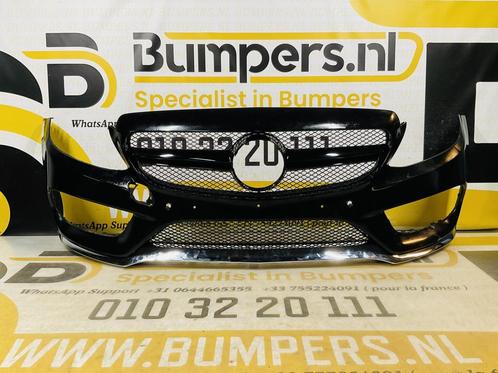 BUMPER Mercedes C W205 AMG C43 6xpdc 2014-2017 VOORBUMPER 1-, Auto-onderdelen, Carrosserie, Bumper, Voor, Gebruikt, 6 maanden garantie