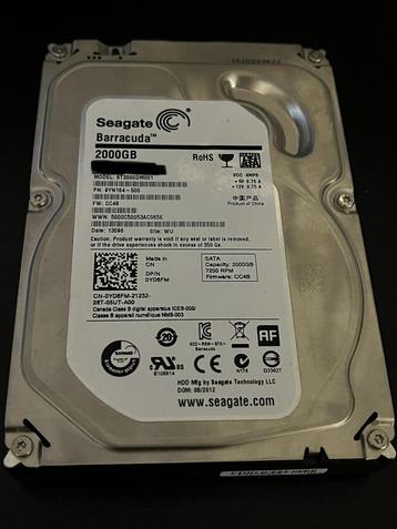Seagate Barracuda 2TB HDD beschikbaar voor biedingen