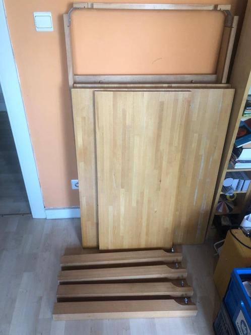 Eikenhouten Björna tafel - uitschuifbaar (ikea), Huis en Inrichting, Tafels | Eettafels, Gebruikt, 100 tot 150 cm, 150 tot 200 cm