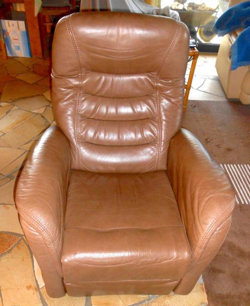 Fauteuil relax électrique  HUKLA, Maison & Meubles, Fauteuils, Comme neuf, Cuir, Enlèvement