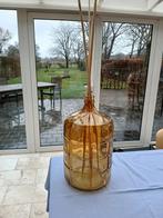 Glazen damjeanne (vaas), decoratief, geel glas, 50 cm, Huis en Inrichting, Woonaccessoires | Vazen, Ophalen, Geel, Glas