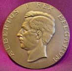 Bronzen medaille Koning Albert I., Ophalen of Verzenden, Brons