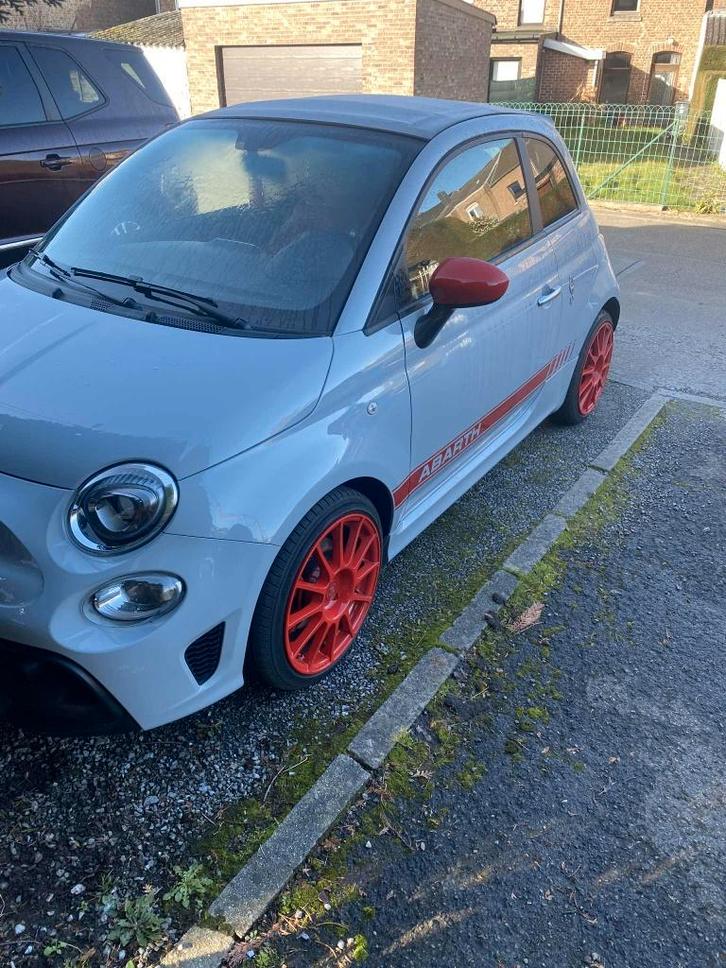 595 cabriolet 2019,29000KM superbe état,cuir etc..., Auto's, Abarth, Particulier, 500C, Cabriolet, Rood, Leder, Ophalen